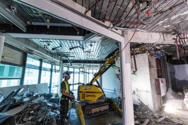 Core removal and demolition of a shopping center DARDA attachments & BROKK demolition robots - ”Dreamteam”