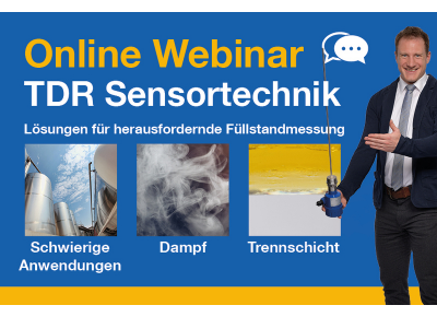 11 March 2021 10 am FREE Webinar ☊ ≈ TDR SENSOR - Solutions for tricky level measurements.