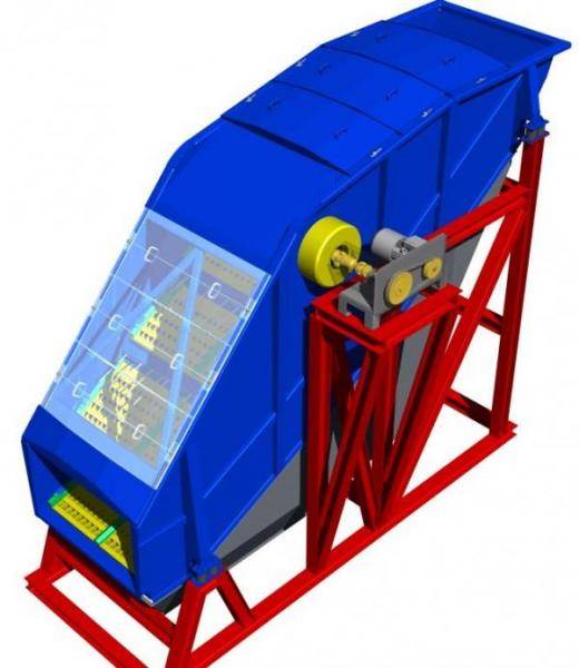 Wertstoffsieb Trennen von Recycling Materialien ohne Verstopfung