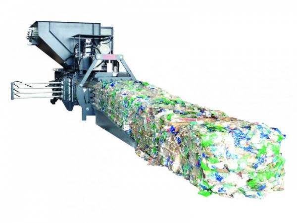 Fully Automatic Channel Baling Press HSM VK 4812 P For the Disposal of PET Bottles