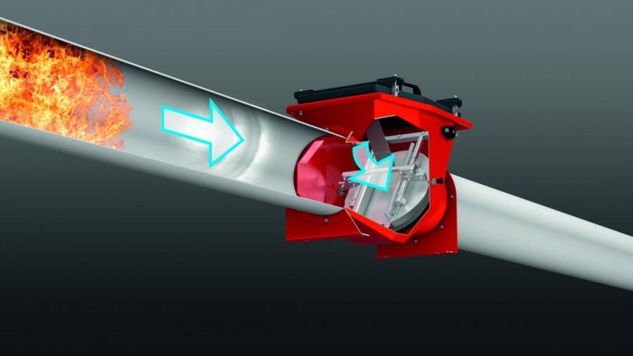 Explosions-Rückschlagklappe ProFlap weiterentwickelt Jetzt gibt es die ProFlap mit einem Sensor, der eine Strömungsüberwachung ermöglicht
