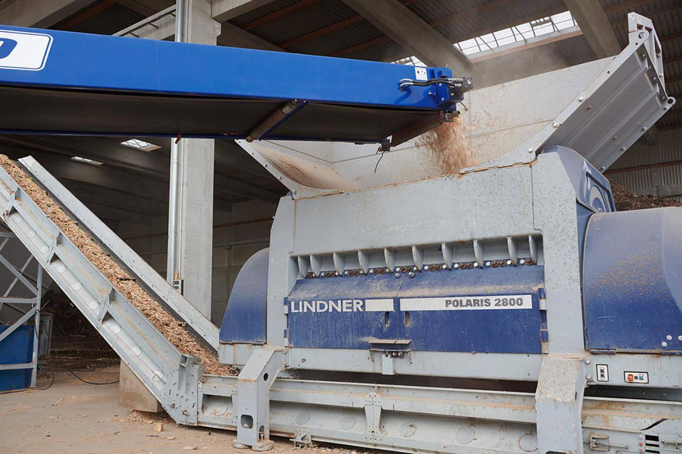 The Lindner Polaris 2800 shredder is designed for continuous operation
