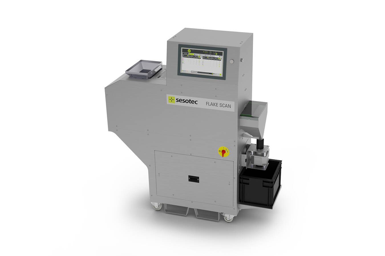 Minutenschnelle Qualitätsanalyse von Kunststoff-Flakes und -Mahlgütern Analysesystem Flake scan von Sesotec reduziert Kosten und Zeitaufwand