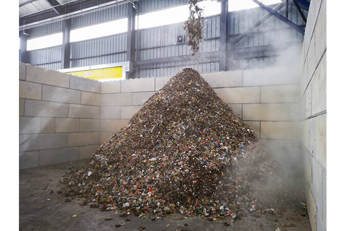 Output: RDF with a particle size of approximately 50 mm to be used for energy recovery in the calciner
