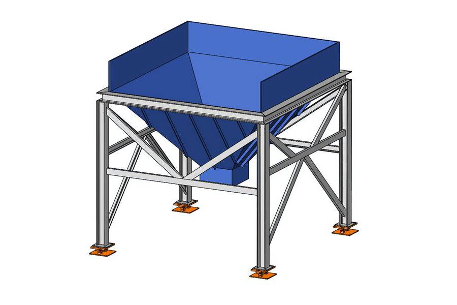 Load cells for quantity measurement in glass processing Weighing technology of MTS MessTechnik Sauerland GmbH ensures continuous supply of glass for the downstream processing plant