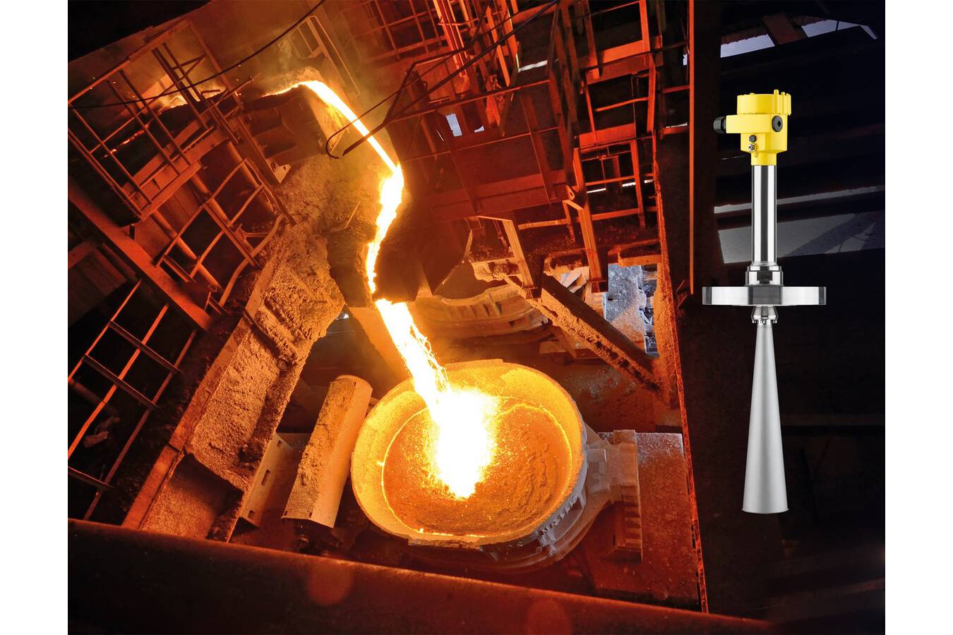 VEGAPULS 6X:  High precision despite high temperatures The VEGAPULS 6X radar sensor in the new high-temperature version offers a solution for processes with temperatures of up to 450 °C.