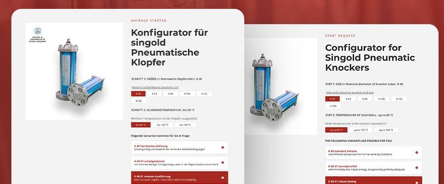 Innovative online configurator for selecting the right knocker Innovative online configurator for selecting the right knocker