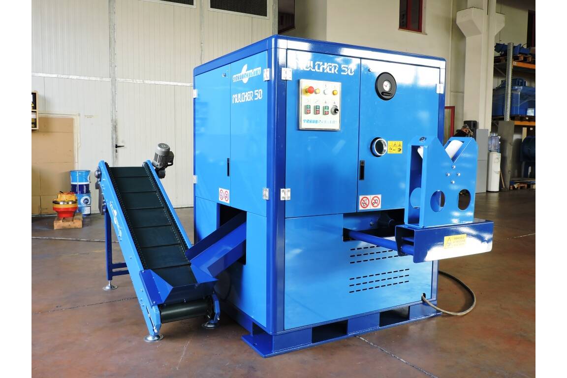 Shredder Mulcher 50 for high-voltage cables Recovery of iron and aluminium from power cables